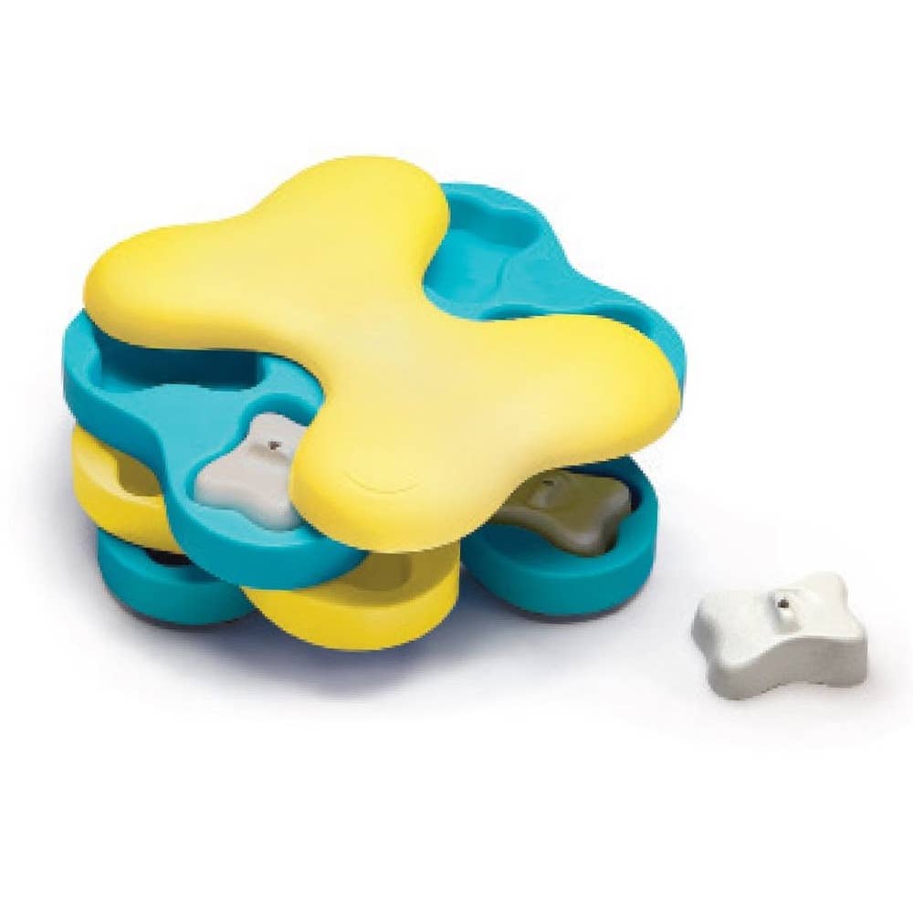 Nina Ottosson Dog Tornado Interactive Dog Toy Blue/Yellow - Dog.Dog.Cat.