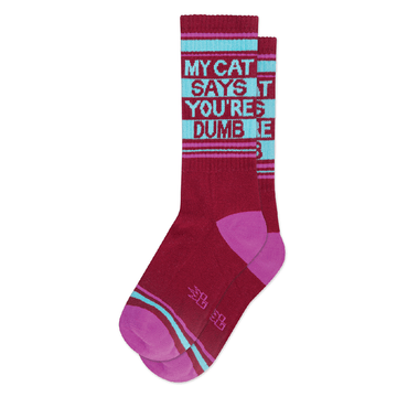 My Cat Says You're Dumb Gym Crew Socks - Dog.Dog.Cat.