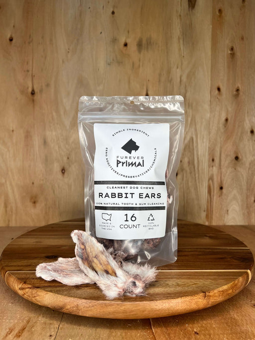 Furever Primal - Bagged Dog Chew: Rabbit Ears - Natural Single Ingredient