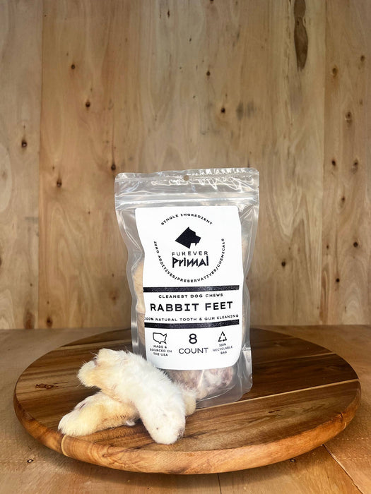 Furever Primal - Bagged Dog Chew: Rabbit Feet - Natural Single Ingredient