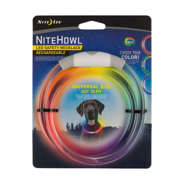 Nite Ize NiteHowl Rechargeable LED Safety Necklace-Disco - Dog.Dog.Cat.