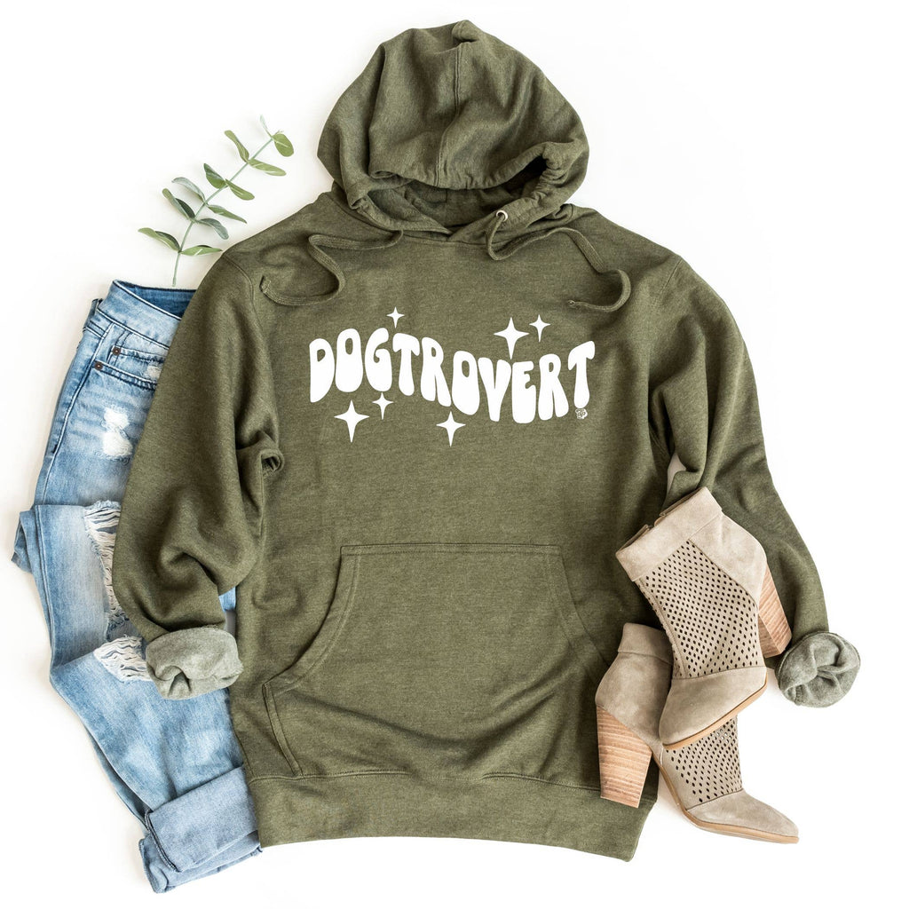 The Dapper Paw - Dogtrovert Retro Wave Hoodie (DP1016-SP-SS) - Dog.Dog.Cat.