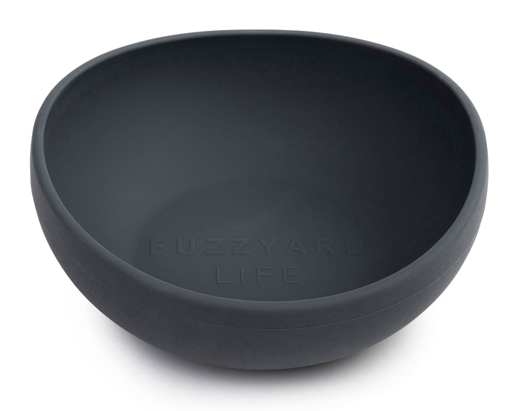 FuzzYard Life Silicone Bowl - Slate Grey M - Dog.Dog.Cat.