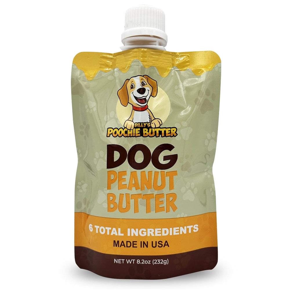 Peanut Butter Squeeze Packs 8.2 oz. by Poochie Butter - Dog.Dog.Cat.