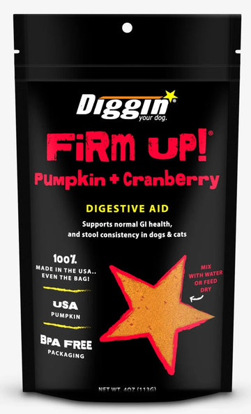 Diggin' your Dog DOG CAT FIRM UP - Pumpkin Cranberry : 4 oz - Dog.Dog.Cat.