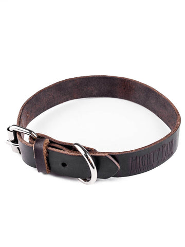 Mighty Paw - Leather Dog Collar - Distressed - Dog.Dog.Cat.