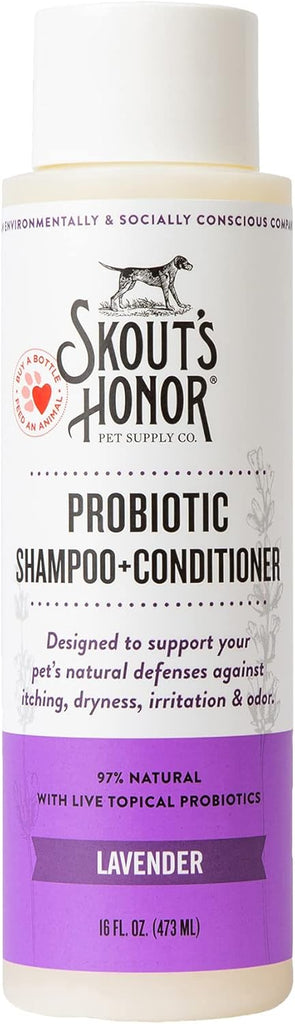 Skout Probiotic Shampoo & Conditioner - Lavender : 16 oz - Dog.Dog.Cat.