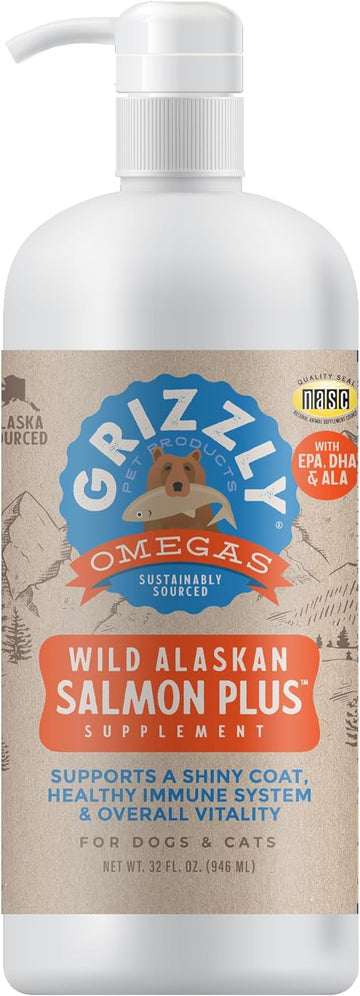 Grizzly Salmon Oil - Various Sizes Available - Dog.Dog.Cat.