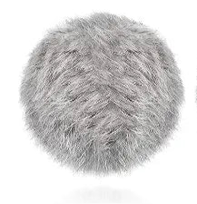 Rabbit Fur Pom Pom Cat Toy Teaser 3 inches in diameter - Dog.Dog.Cat.