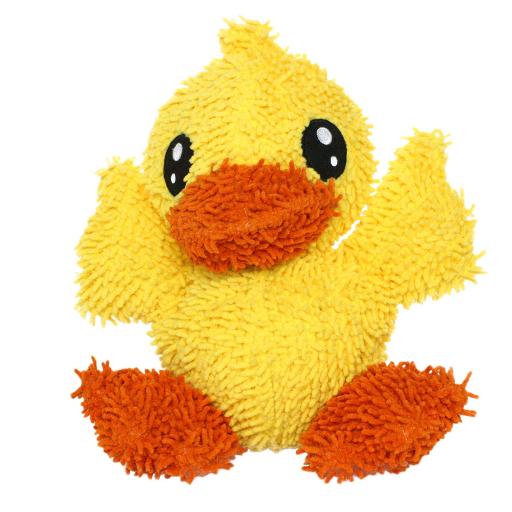 Tuffy Dog Toys - VIP Products - Mighty Microfiber Ball Med Duck, Durable, Squeaky Dog Toy - Dog.Dog.Cat.