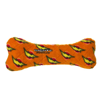 Tuffy Dog Toys - VIP Products - Mighty Bone - Orange, Durable, Squeaky Dog Toy, No Stuffing - Dog.Dog.Cat.