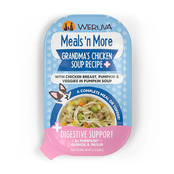 Weruva Meals 'n More  Grandma's Chicken Soup Recipe Plus with Chicken Breast, Pumpkin & Veggies in Pumpkin Soup - Dog.Dog.Cat.