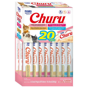 Inaba Churu Seafood Variety 20 Pack / .5 oz Tubes - Dog.Dog.Cat.