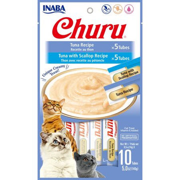 Inaba Churu Tuna and Tuna with Scallop Puree Variety 10 Pack - Dog.Dog.Cat.