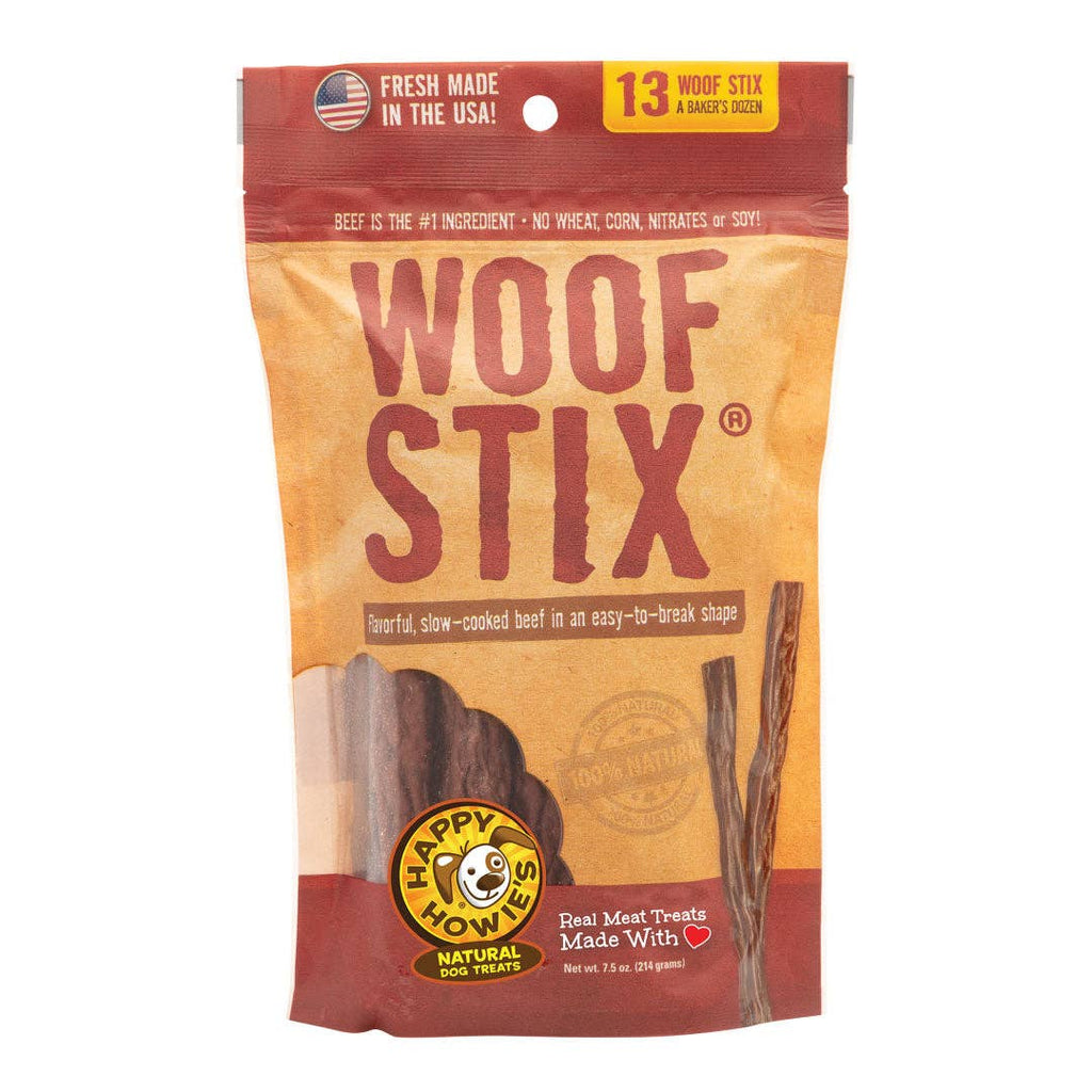 Happy Howie's - 6-inch Beef Woof Stix - 13 Count - Dog.Dog.Cat.