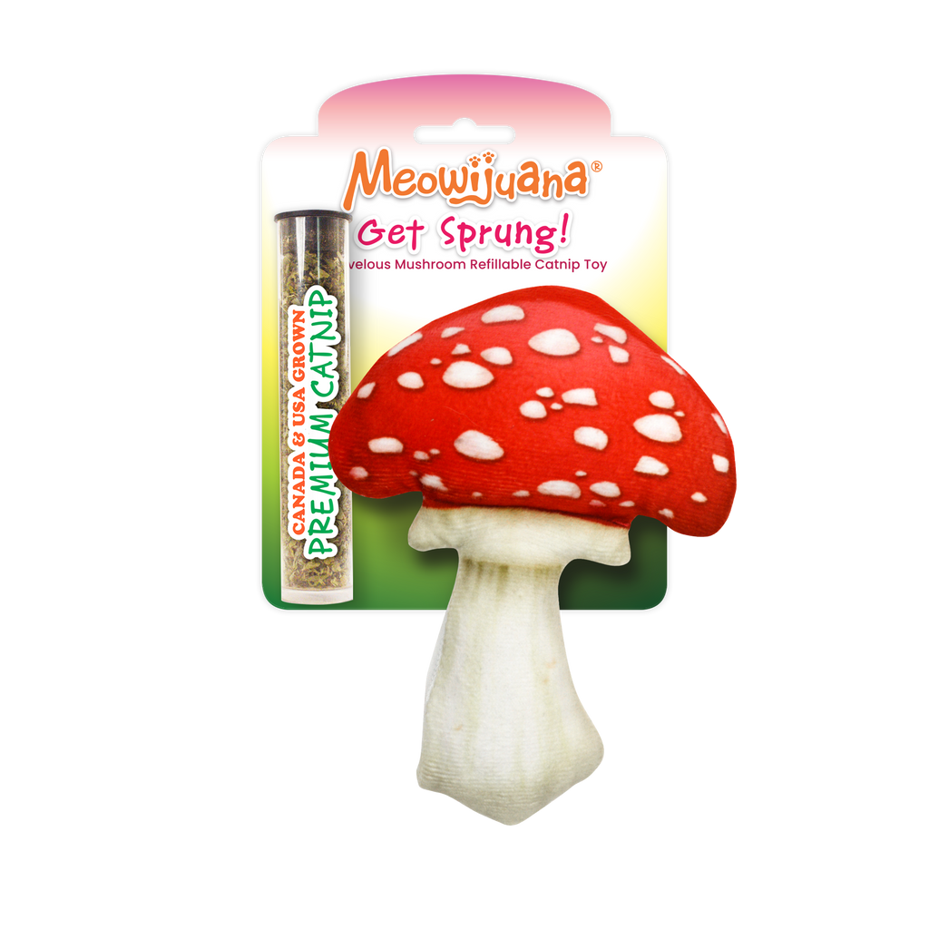 Meowijuana - Get Sprung Refillable Mushroom - Dog.Dog.Cat.