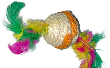 Sisal Cat Toy Balls with Feather - Dog.Dog.Cat.