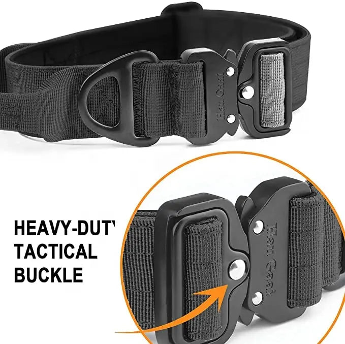 nylon super wide heavy duty 4cm big dog collar stainless k9 tactical combat dog collar with Quick-Release - Dog.Dog.Cat.