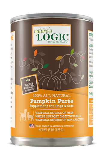 Nature's Logic Dog Cat Pumpkin Puree Canned 15 oz - Dog.Dog.Cat.