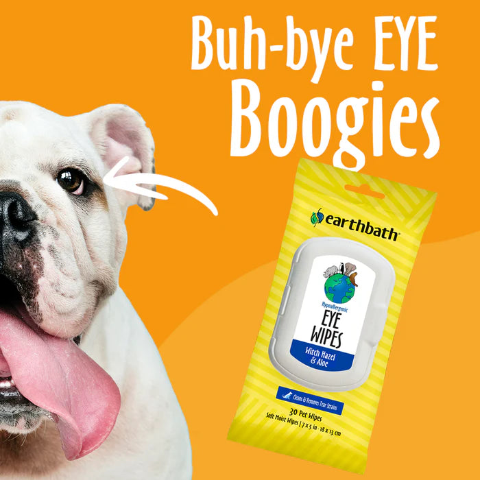 Earthbath Hypo Allergenic Eye Wipes w/ Witch Hazel & Aloe - Dog.Dog.Cat.