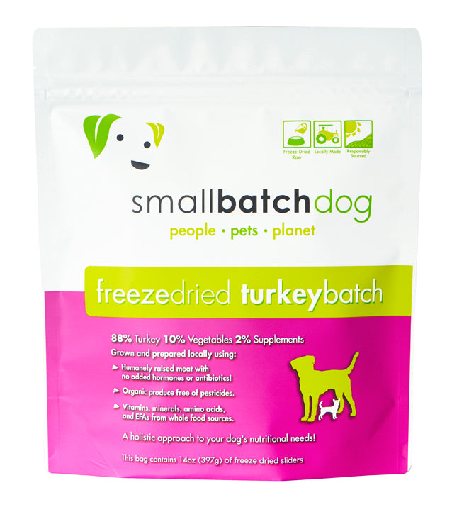 Small Batch Freeze Dried Dog-Turkey : 14 oz - Dog.Dog.Cat.