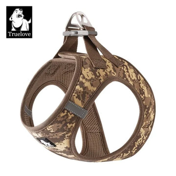 True Love Floral Print Mesh Dog Harness TLH3016 - Brown Camo - Dog.Dog.Cat.