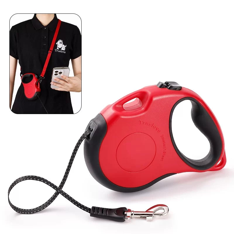 True Love Retractable Dog Leash TLL5001  - Red/Black - Dog.Dog.Cat.