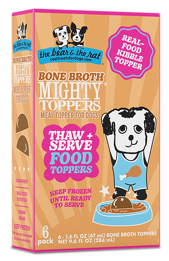 Bear & Rat Dog Frozen Bone Broth Topper 6 Pack - Dog.Dog.Cat.