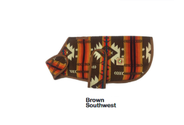 Chilly Dog Dog Blanket Coat Brown Southwest - Dog.Dog.Cat.