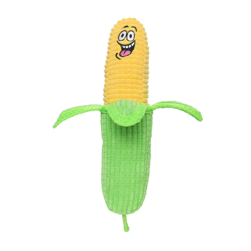 Tuffy Dog Toys - VIP Products - Tuffy Funny Food Corn, Durable, Squeaky Dog Toy 2-in-1 - Dog.Dog.Cat.