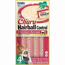 Inaba Cat Churu Hairball Chicken .5 oz 4 Pack - Dog.Dog.Cat.