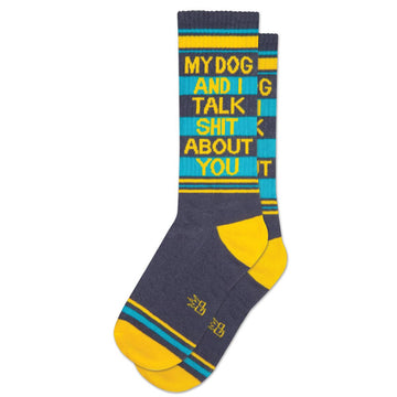 My Dog And I Talk Shit About You Gym Crew Socks - Dog.Dog.Cat.