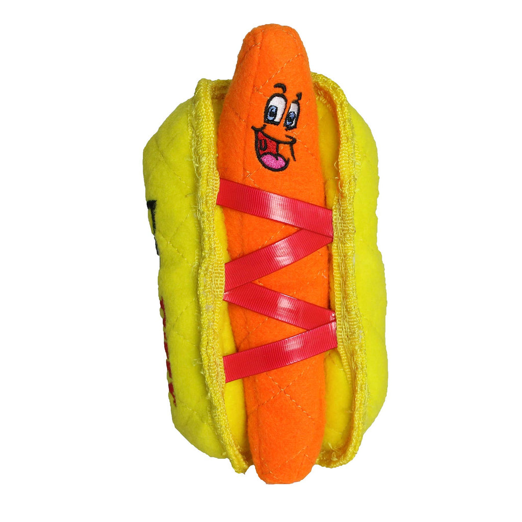 Tuffy Dog Toys - VIP Products - Tuffy Funny Food HotDog, Durable, Squeaky Dog Toy 2-in-1 - Dog.Dog.Cat.