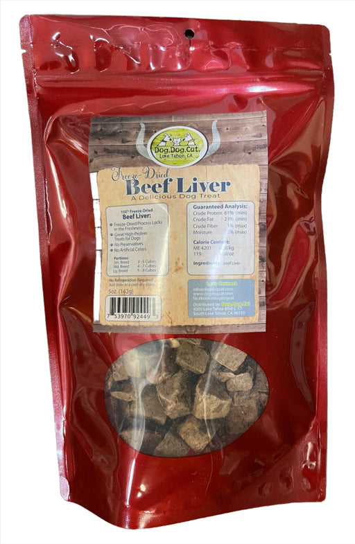 Dog Dog Cat Freeze-Dried Beef Liver - 5 oz bags