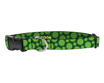 Cycle Dog - Small Ecoweave-Green SpaceDots Dog Collar - Dog.Dog.Cat.