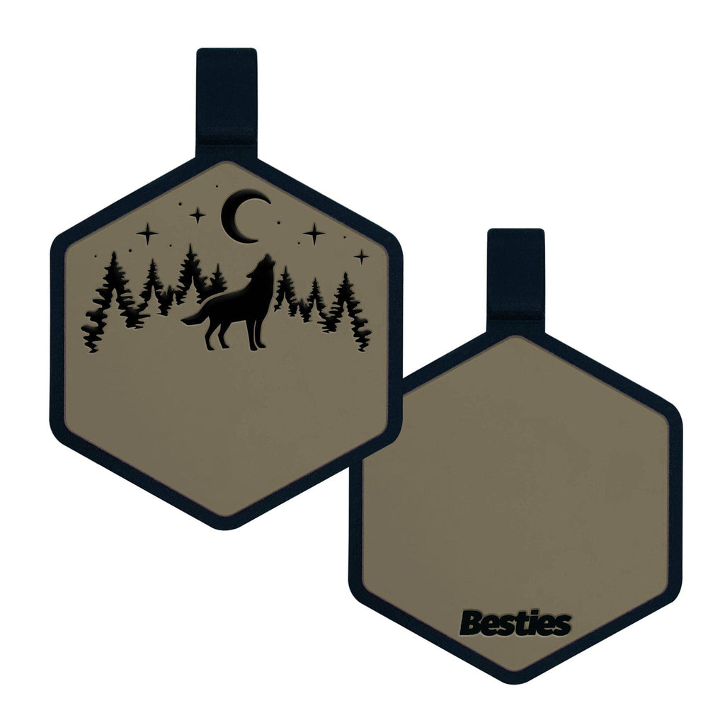 Stay Wild Silicone ID Tag: Taupe - Dog.Dog.Cat.