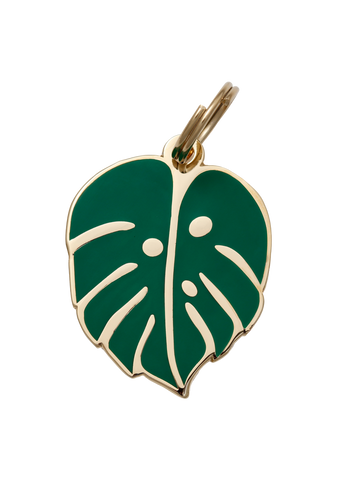 Monstera Leaf Pet ID Tag - Dog.Dog.Cat.