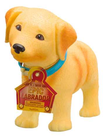 Toysmith - Epic Puppies, Labrador Puppy, Realistic, 15 Inches Tall - Dog.Dog.Cat.