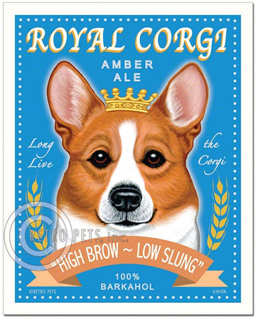 B-119  8x10 Art Print, Corgi "Royal Corgi" - Dog.Dog.Cat.