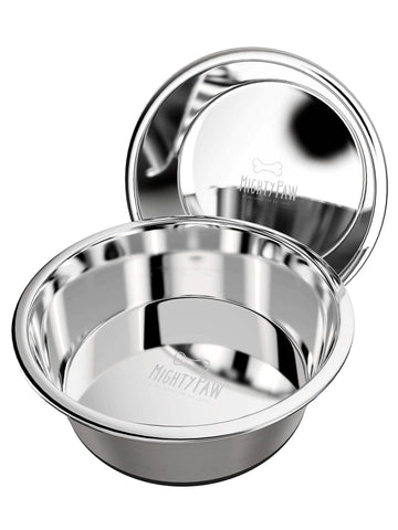 Mighty Paw - Stainless Steel Dog Bowls (2 Pack): Medium - Dog.Dog.Cat.