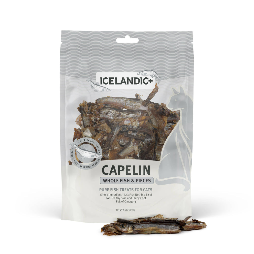 Icelandic+ Capelin Whole Fish & Pieces Cat Treats 1.5-oz Bag - Dog.Dog.Cat.