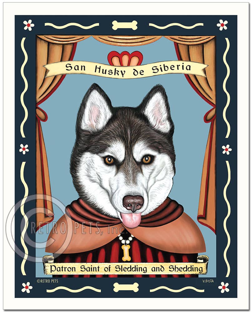 P-248  8x10 Print "Siberian Husky - Brown eyes" - Dog.Dog.Cat.