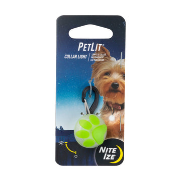 Nite Ize PetLit Collar Light - Lime Paw - Dog.Dog.Cat.