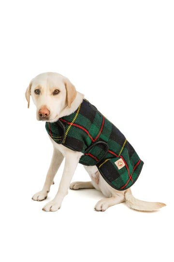 Chilly Dog Dog Blanket Coat Navy Tartan - Dog.Dog.Cat.