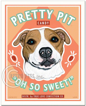 HP-114  8x10 Print, Pitbull Terrier "Pretty Pit Candy" - Dog.Dog.Cat.