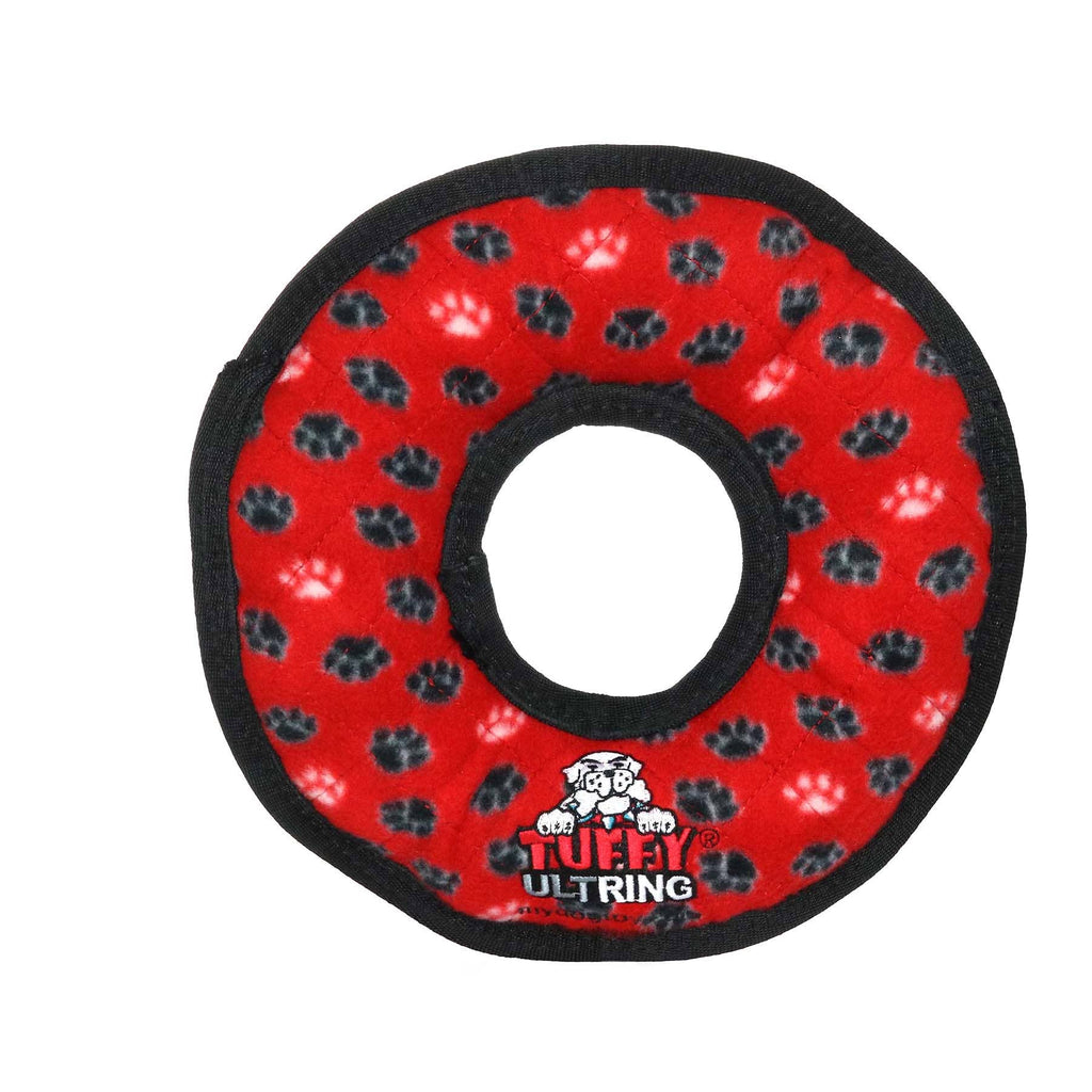 Tuffy Ultimate Ring - Red Paw - Dog.Dog.Cat.