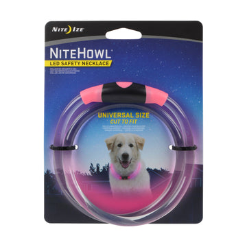 Nite Ize NiteHowl LED Safety Necklace - Tie Dye Pink - Dog.Dog.Cat.